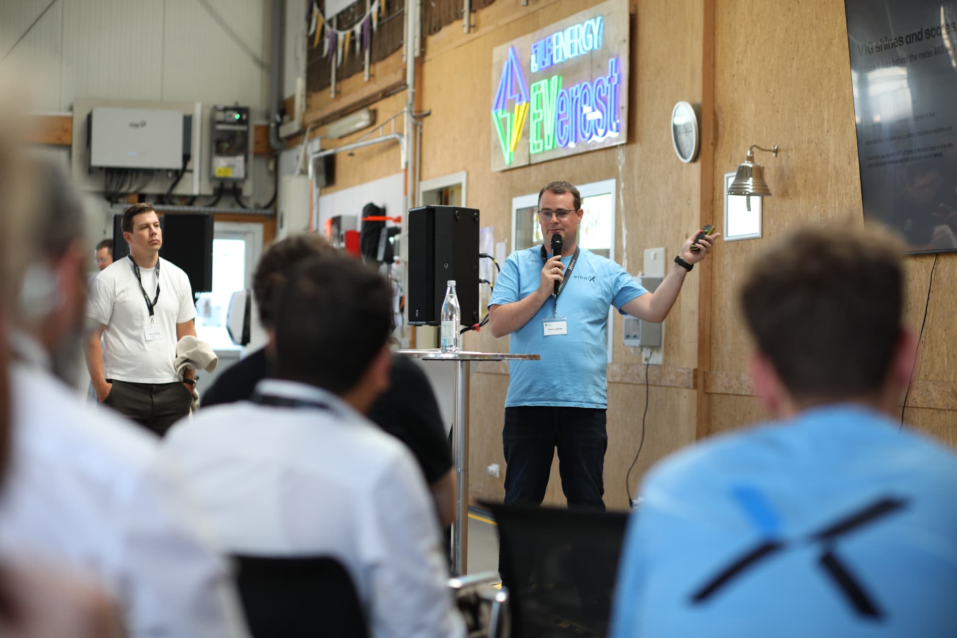 Marco Möller speaking on stage at THE EV:ent 2026